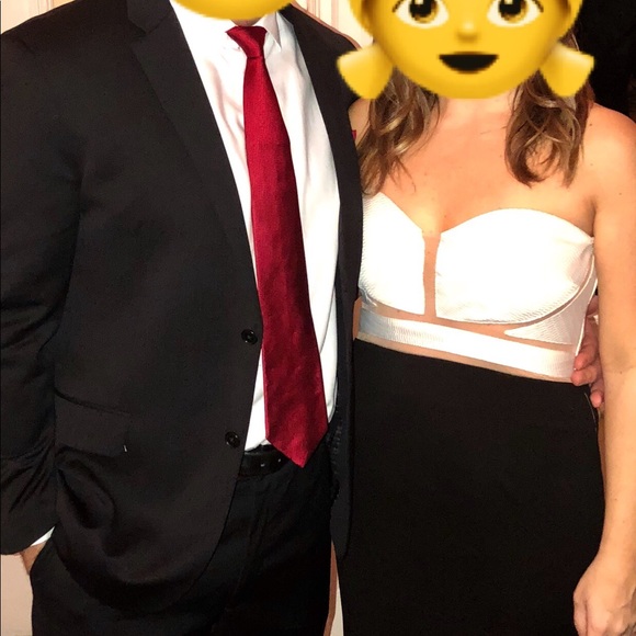 GB Mesh Inset strapless gown Prom Formal - Picture 2 of 5